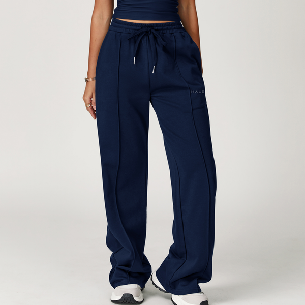 Velora Luxe Wide-Leg Sweatpants AQUA