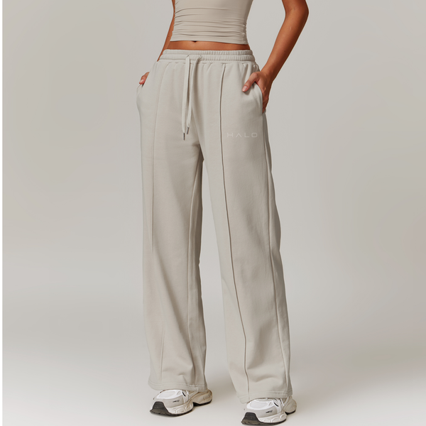 Velora Luxe Wide-Leg Sweatpants SAND