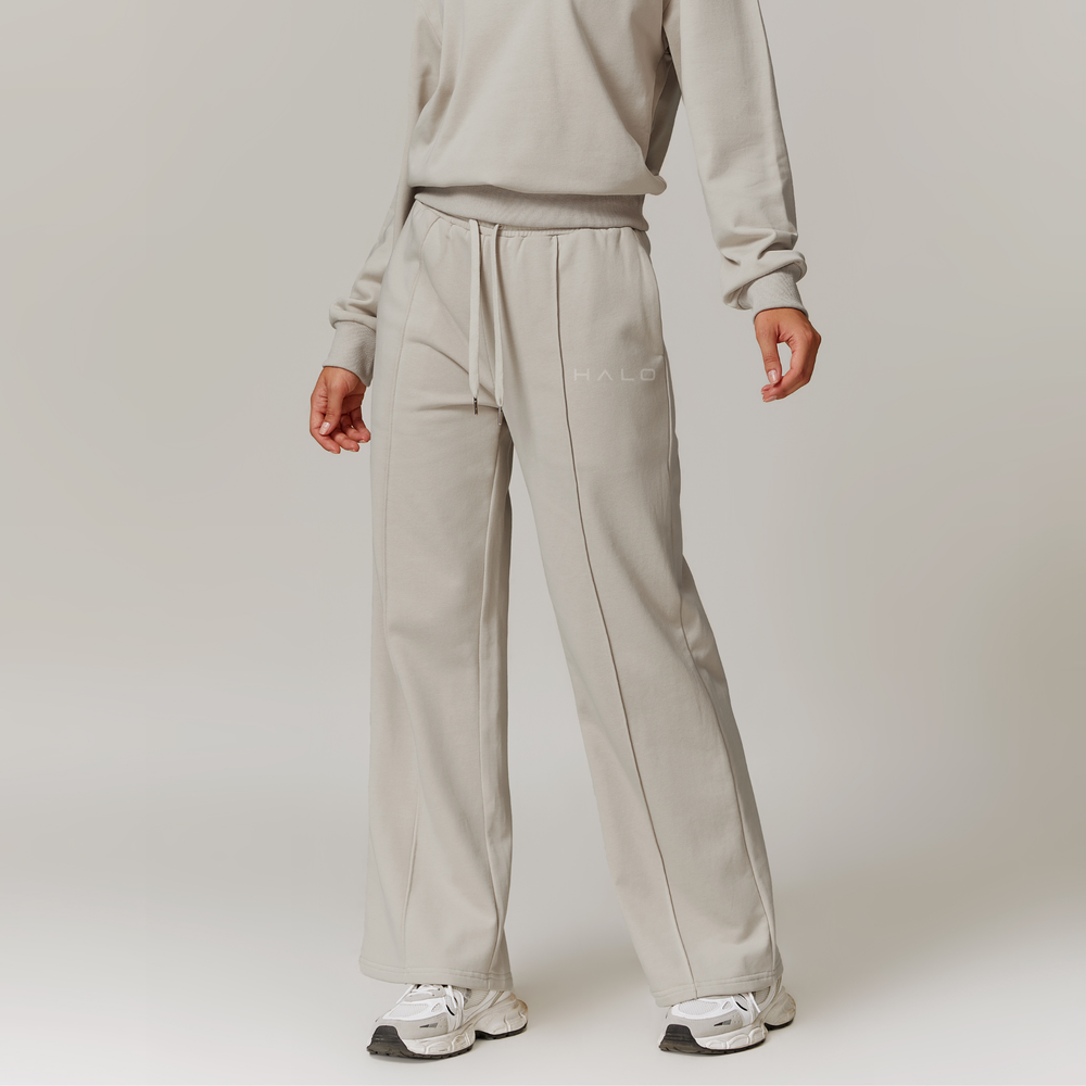 Velora Luxe Wide-Leg Sweatpants SAND