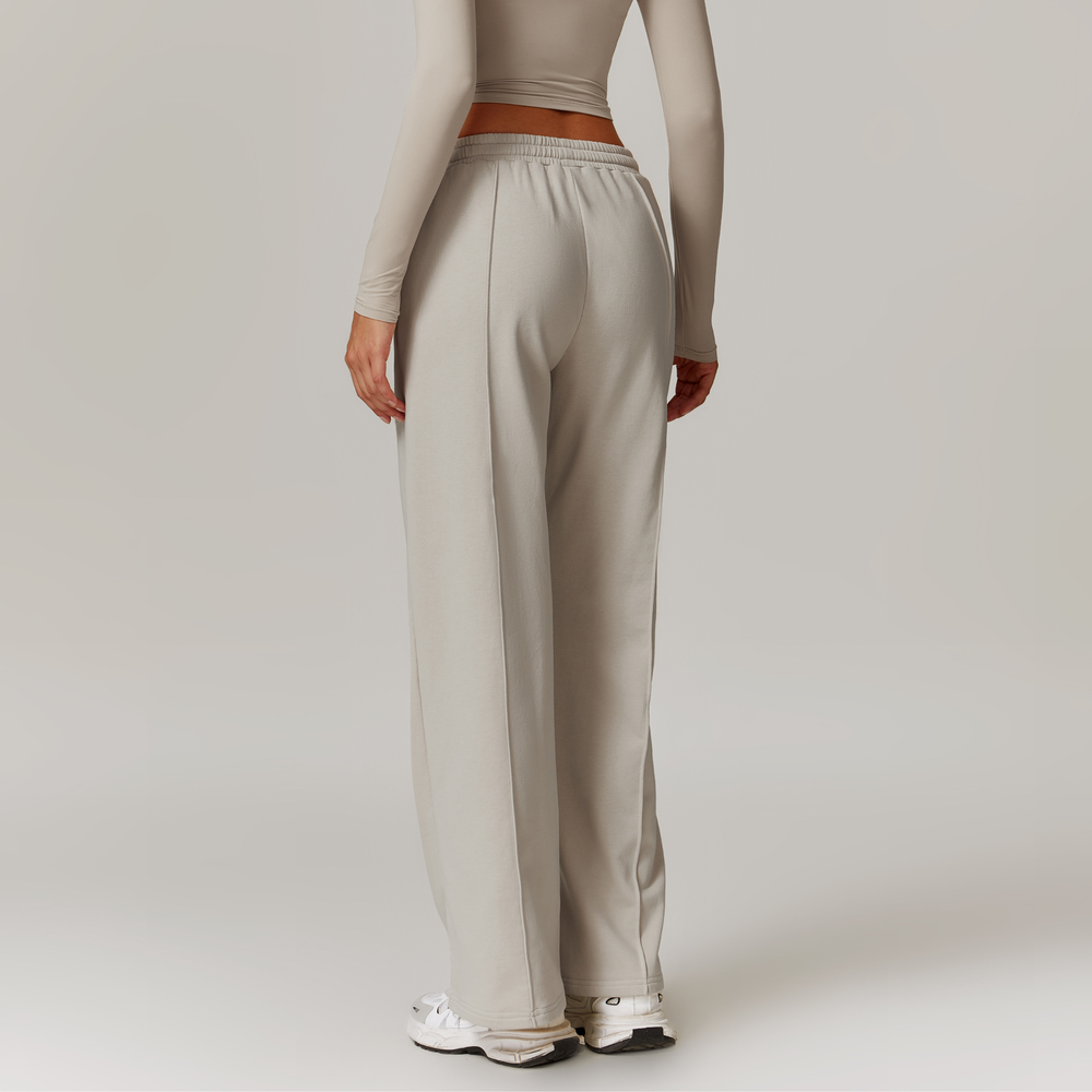 Velora Luxe Wide-Leg Sweatpants SAND
